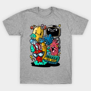 Cute  Monsters group ,Set of funny cute monsters T-Shirt